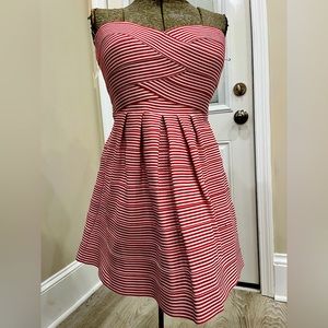 Red and white bandage dress
